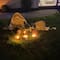 8.5" Lighted Orange Skull & Hands Outdoor Halloween Decoration